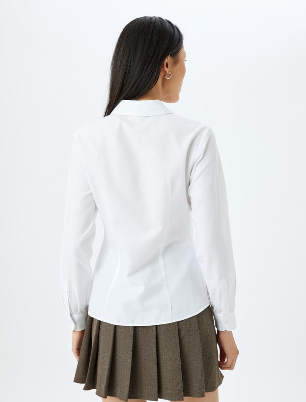 Uzun Kollu Klasik Yaka Slim Fit Gömlek_3