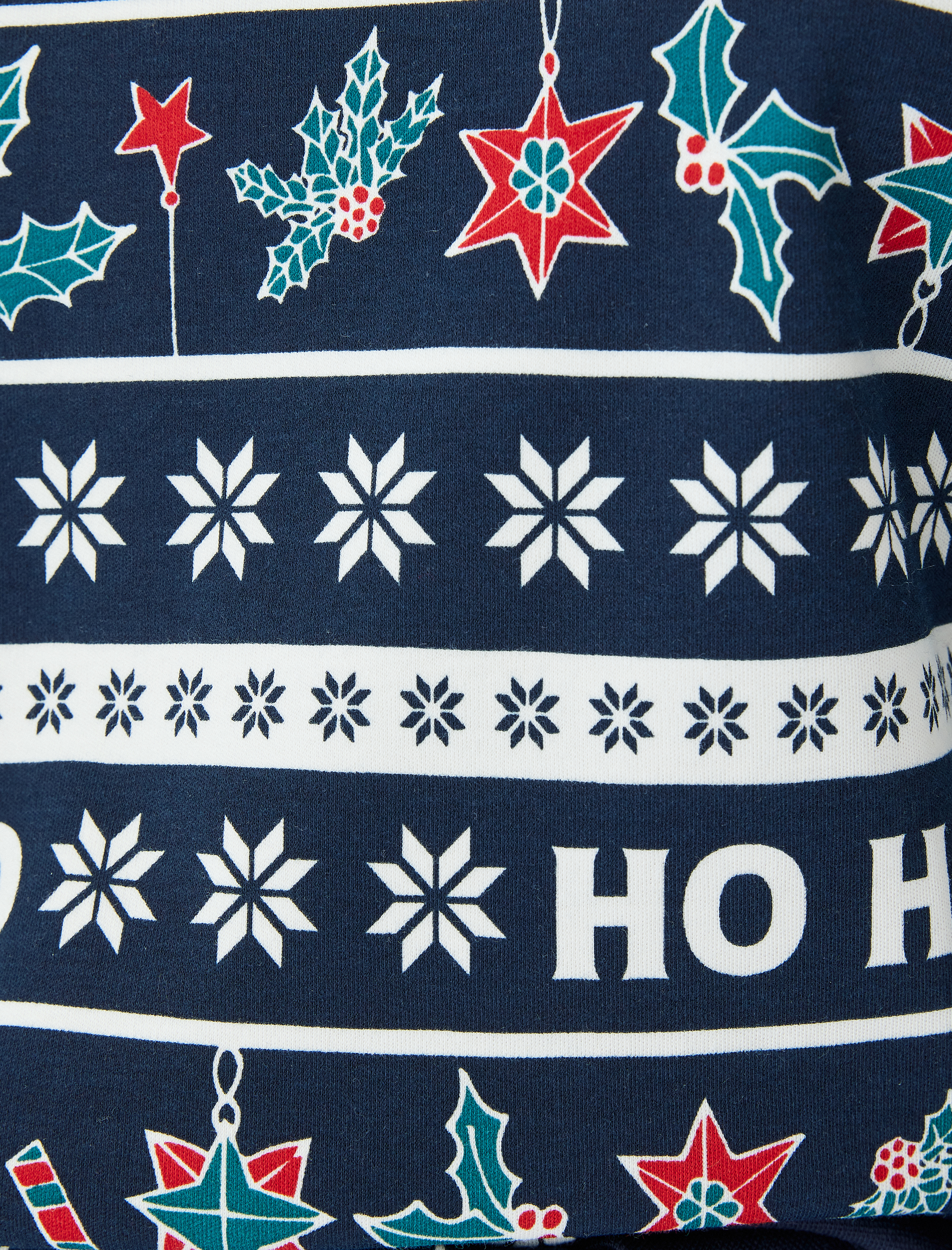   Yılbaşı Temalı Baskılı Pamuklu Pijama Takımı