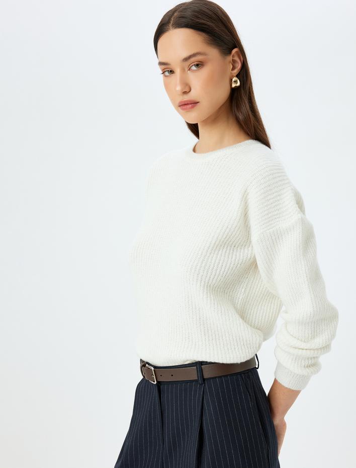  Uzun Kollu Bisiklet Yaka Basic Triko Kazak