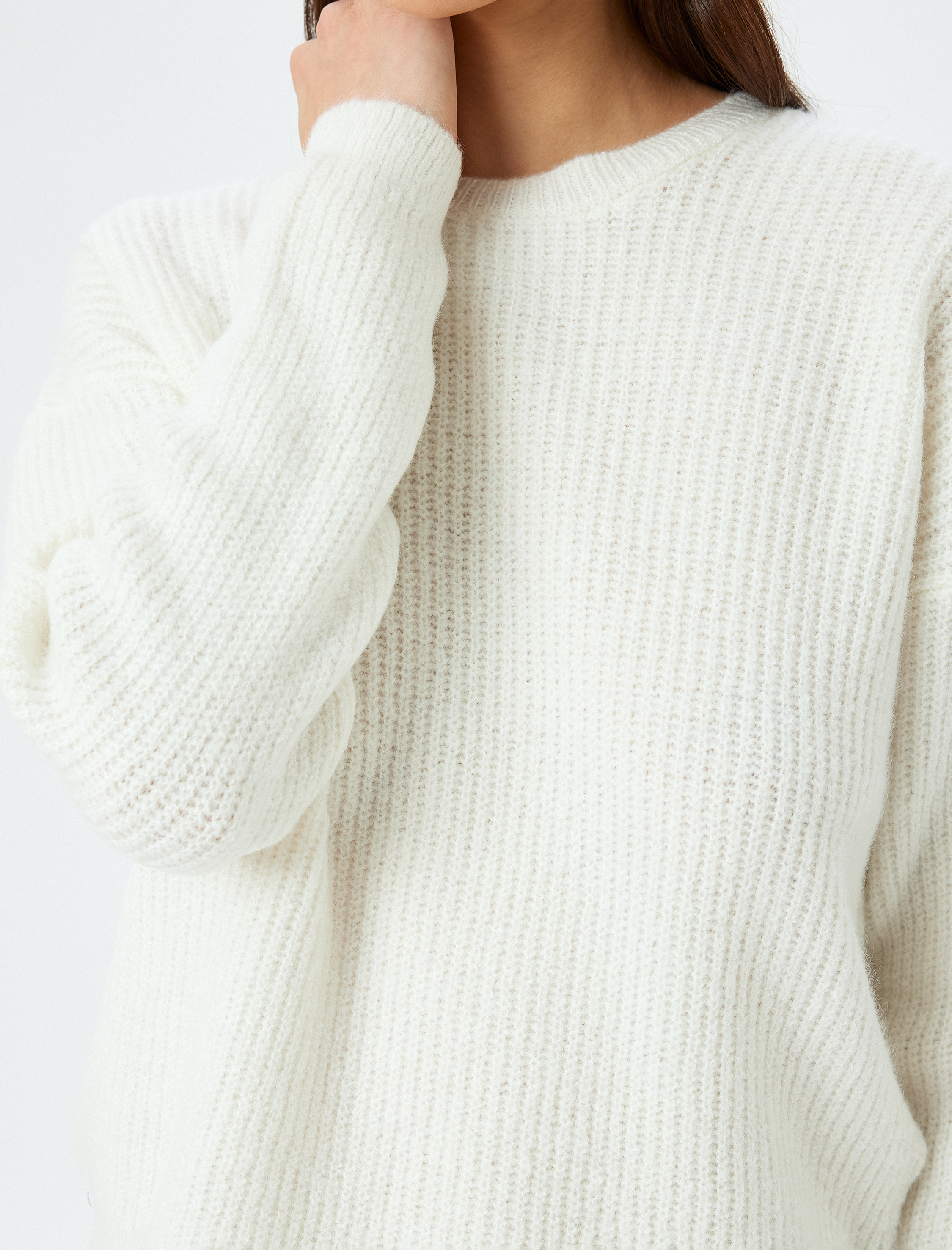   Uzun Kollu Bisiklet Yaka Basic Triko Kazak