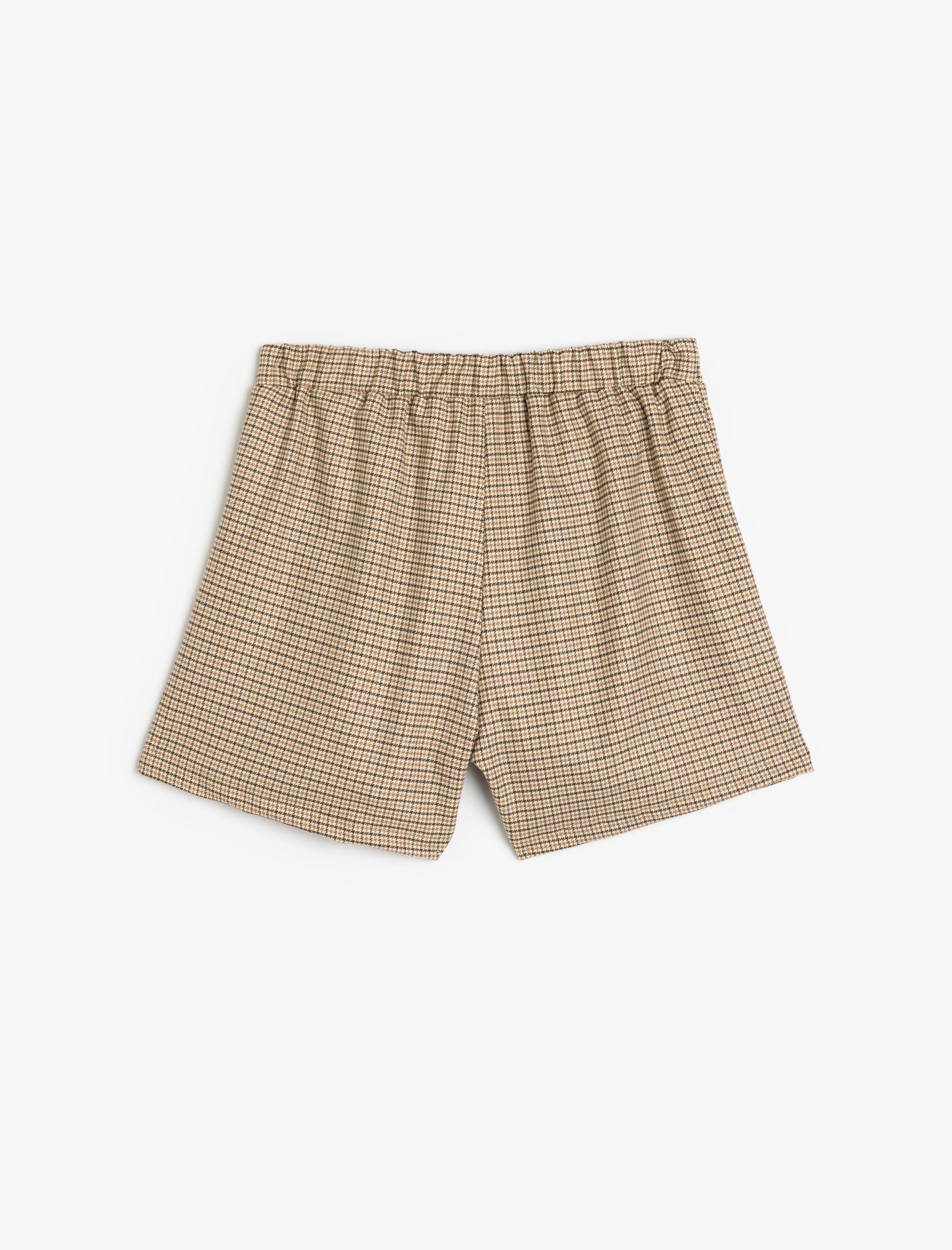  Kız Çocuk Şort Etek Pileli Kruvaze Beli Lastikli Pile Detaylı