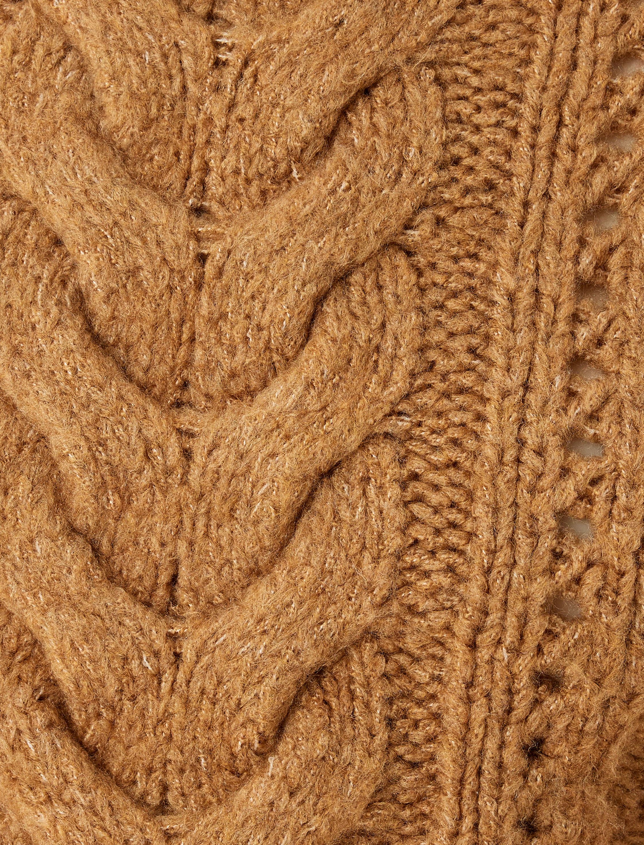 Yumuşak Dokulu Uzun Kollu Hafif Dik Yaka Saç Örgü Kazak