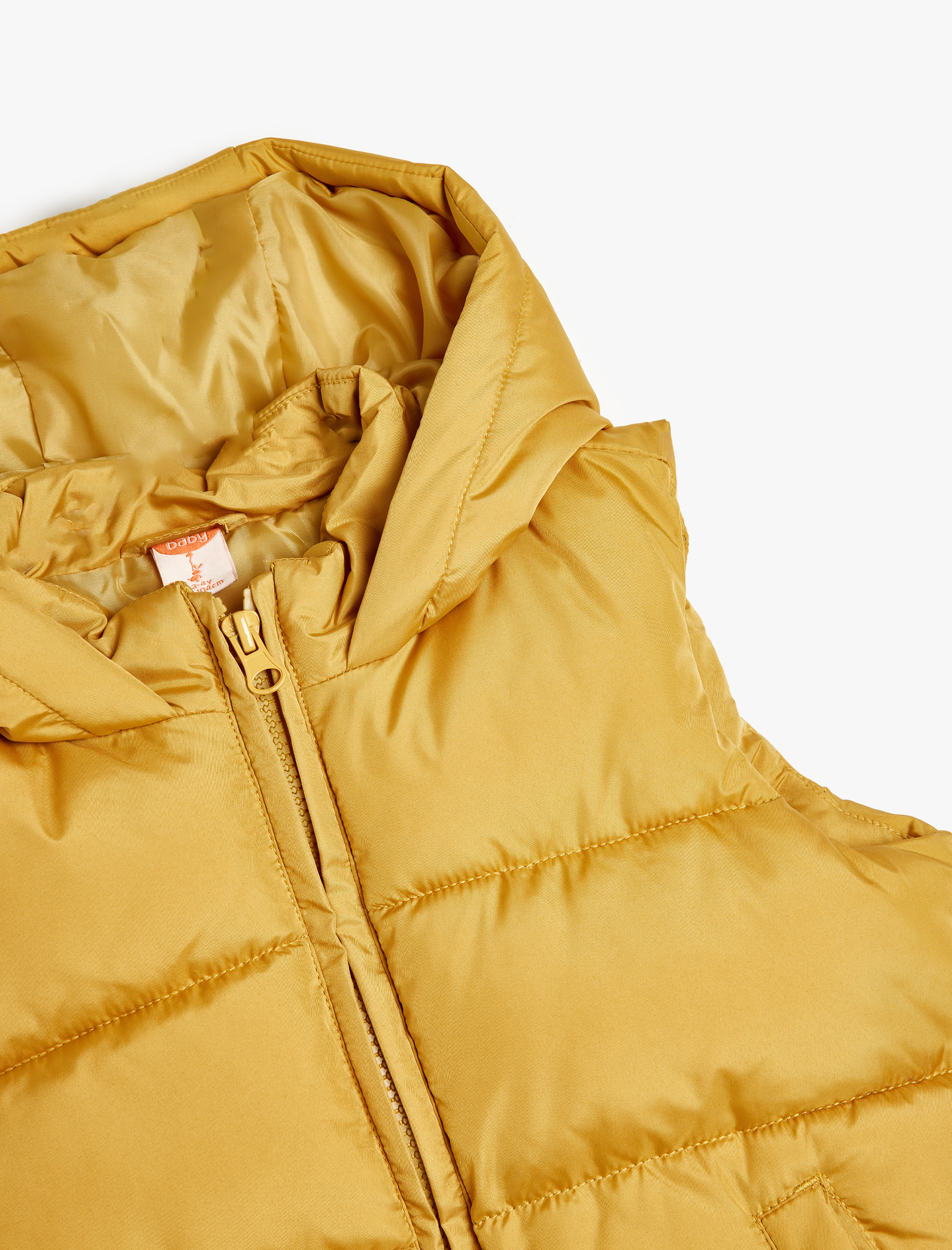  Erkek Bebek Cep Detaylı Fermuarlı Mevsimlik Kapşonlu Şişme Yelek