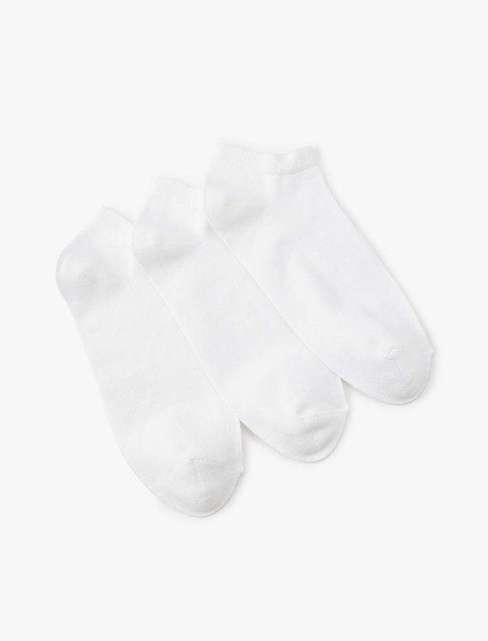 Erkek Basic Pamuklu 3'lü Patik Çorap Seti