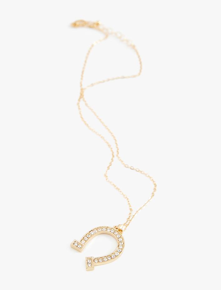 Kadın Taşlı Nal Charm Detaylı Kolye - Koton X Sima Tarkan