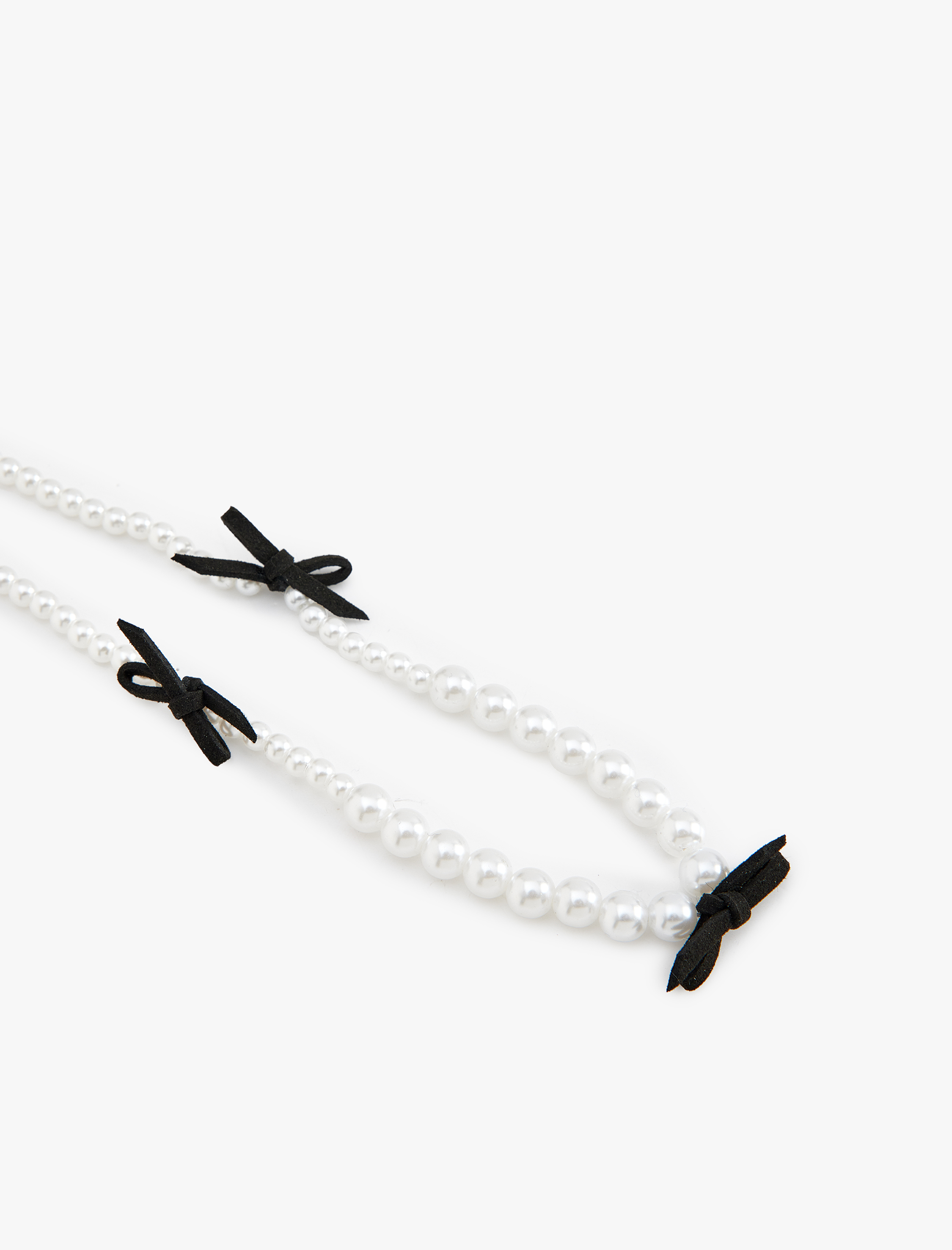 Kadın Çelik Karışımlı Fiyonk Detaylı İnci Kolye - Koton X Sibil Çetinkaya