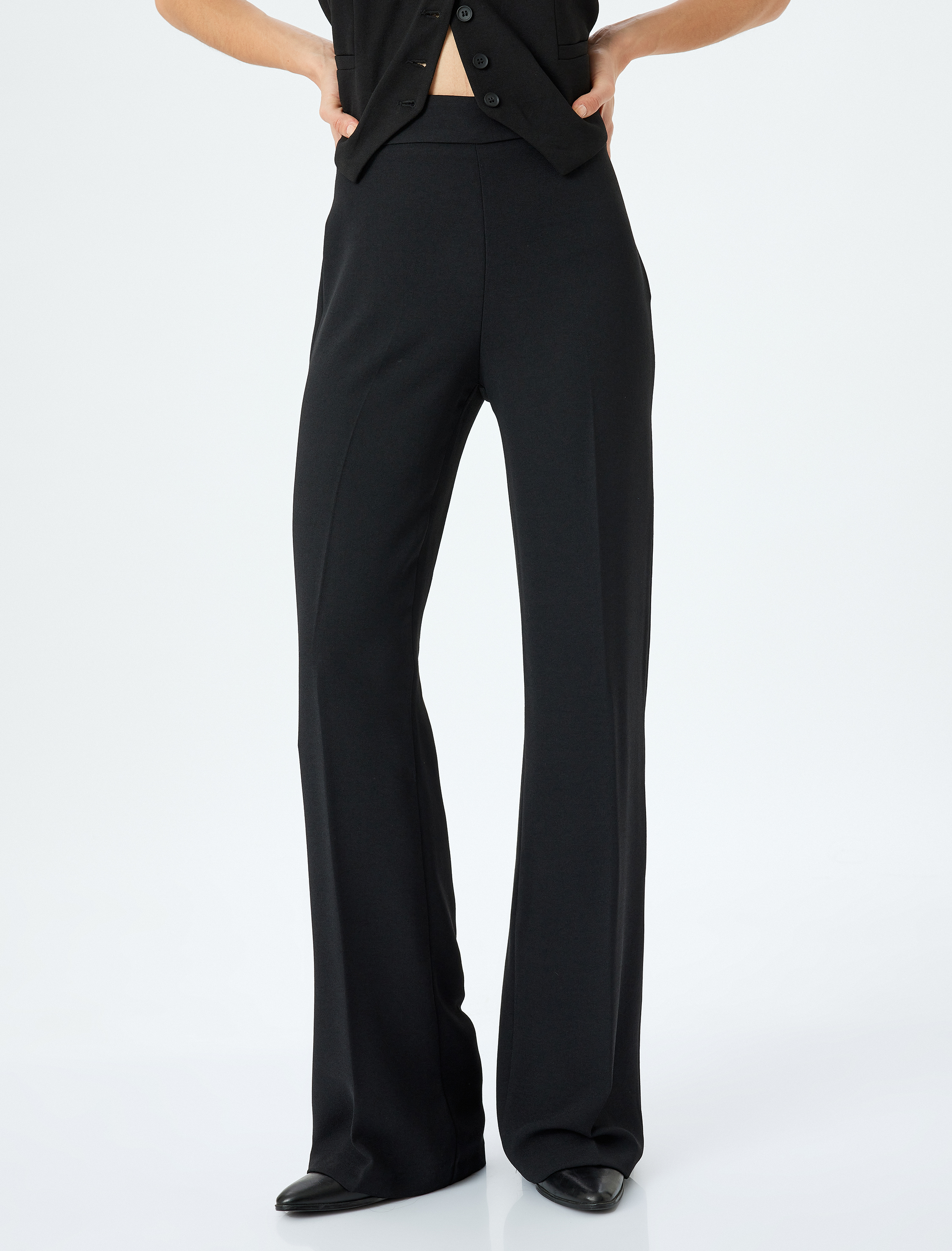   Standart Bel Bol Paça Kumaş Pantolon