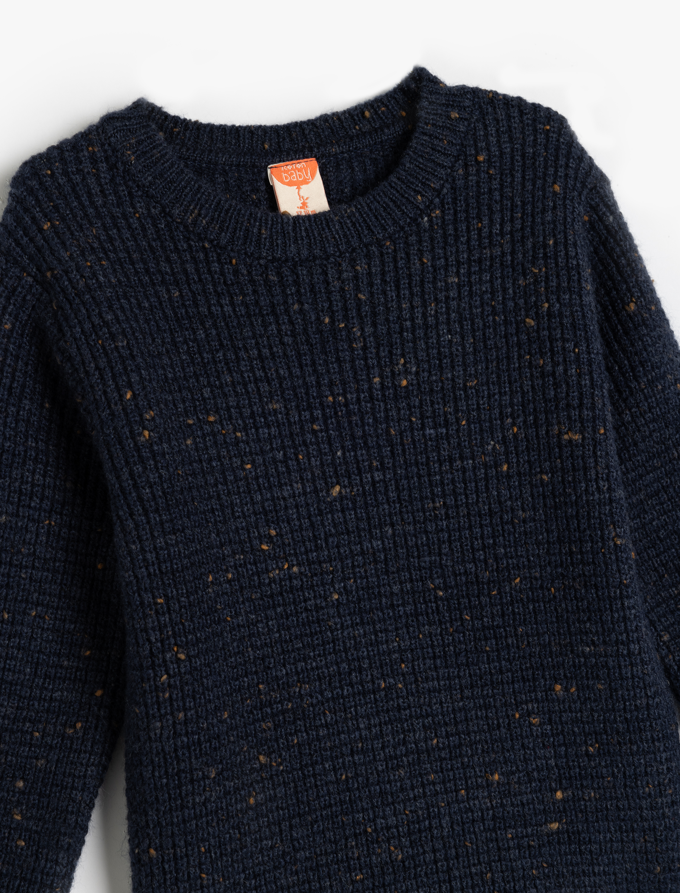 Erkek Bebek Uzun Kollu Yuvarlak Yaka Basic Triko Kazak