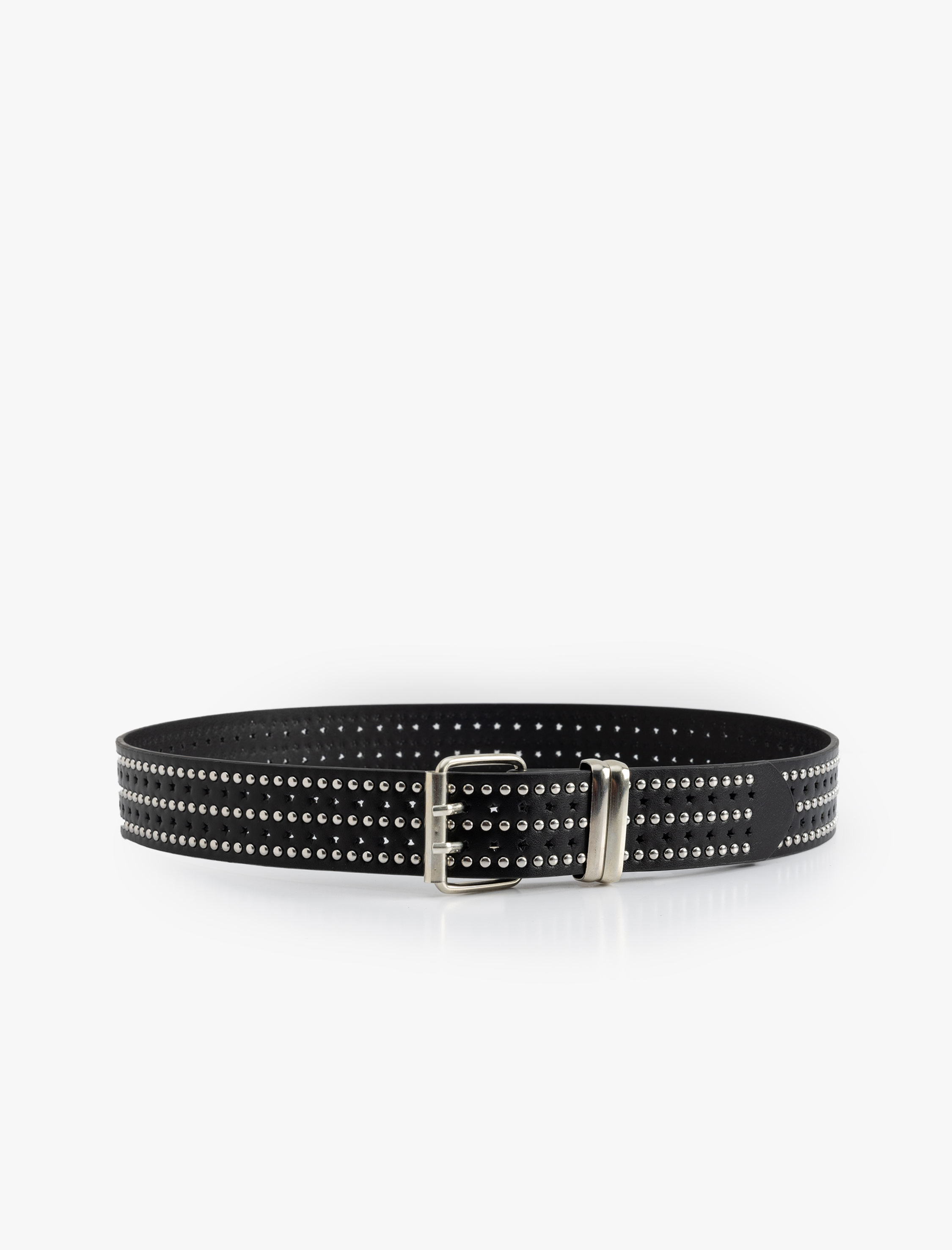  Kadın Suni Deri Metal Zımba Detaylı Kemer