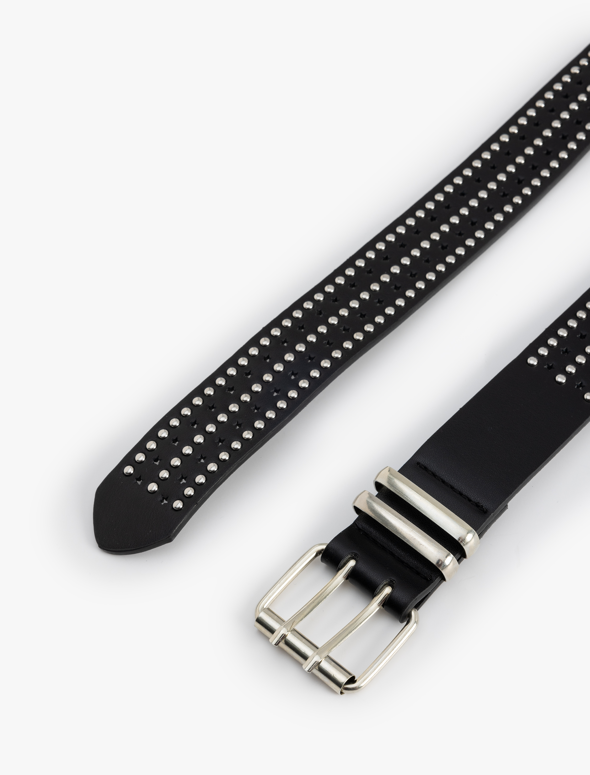  Kadın Suni Deri Metal Zımba Detaylı Kemer