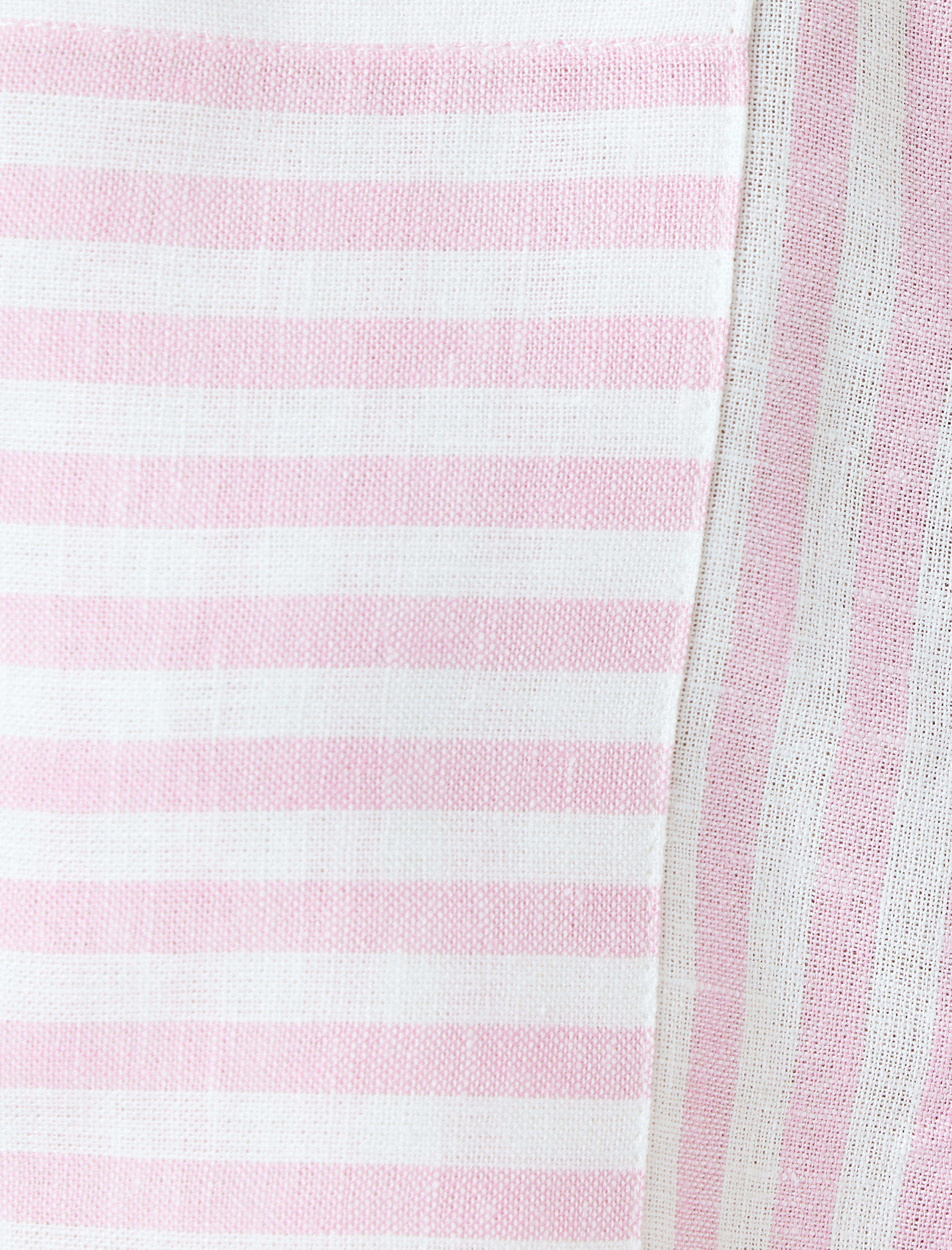   Cepli Kısa Kollu Çizgili Oversize Gömlek