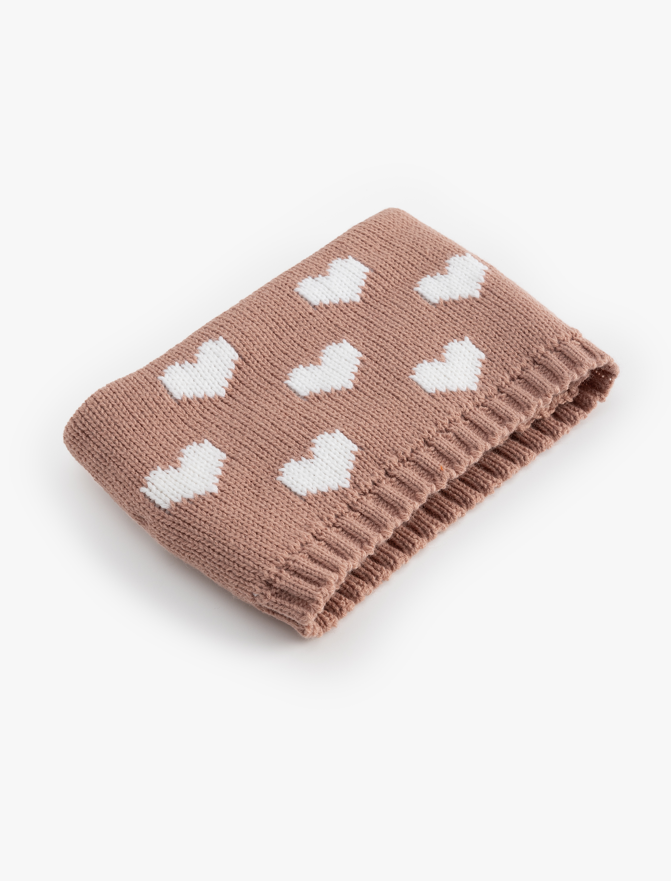  Kız Çocuk Kalpli Örgü Boyunluk