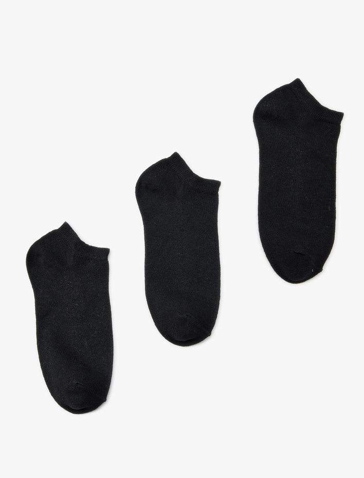 Erkek Basic Pamuk Karışımlı 3'lü Patik Çorap Seti