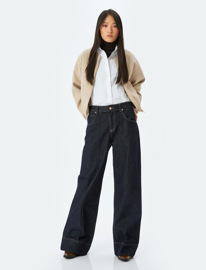  Crop Kolej Bomber Ceket Yuvarlak Yaka Fermuarlı