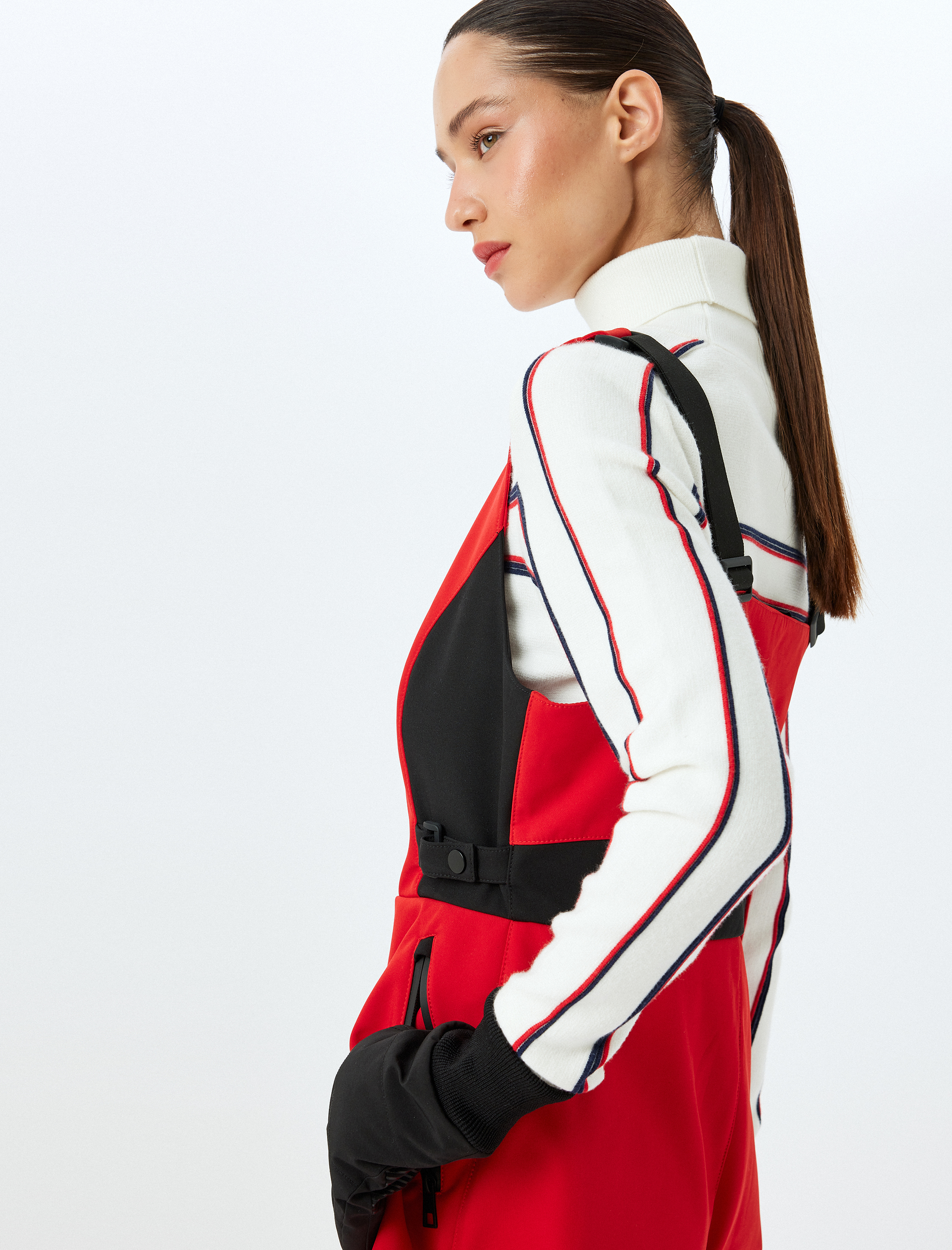   Uzun Kollu Balıkçı Yaka Örgü Kazak