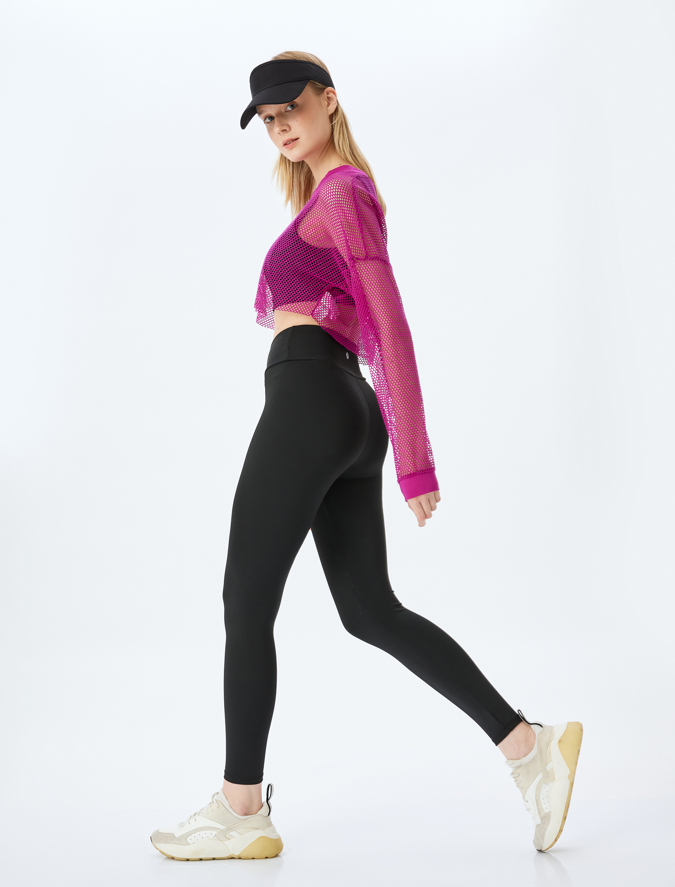   Yüksek Bel Dar Kalıp İnterlok Spor Tayt