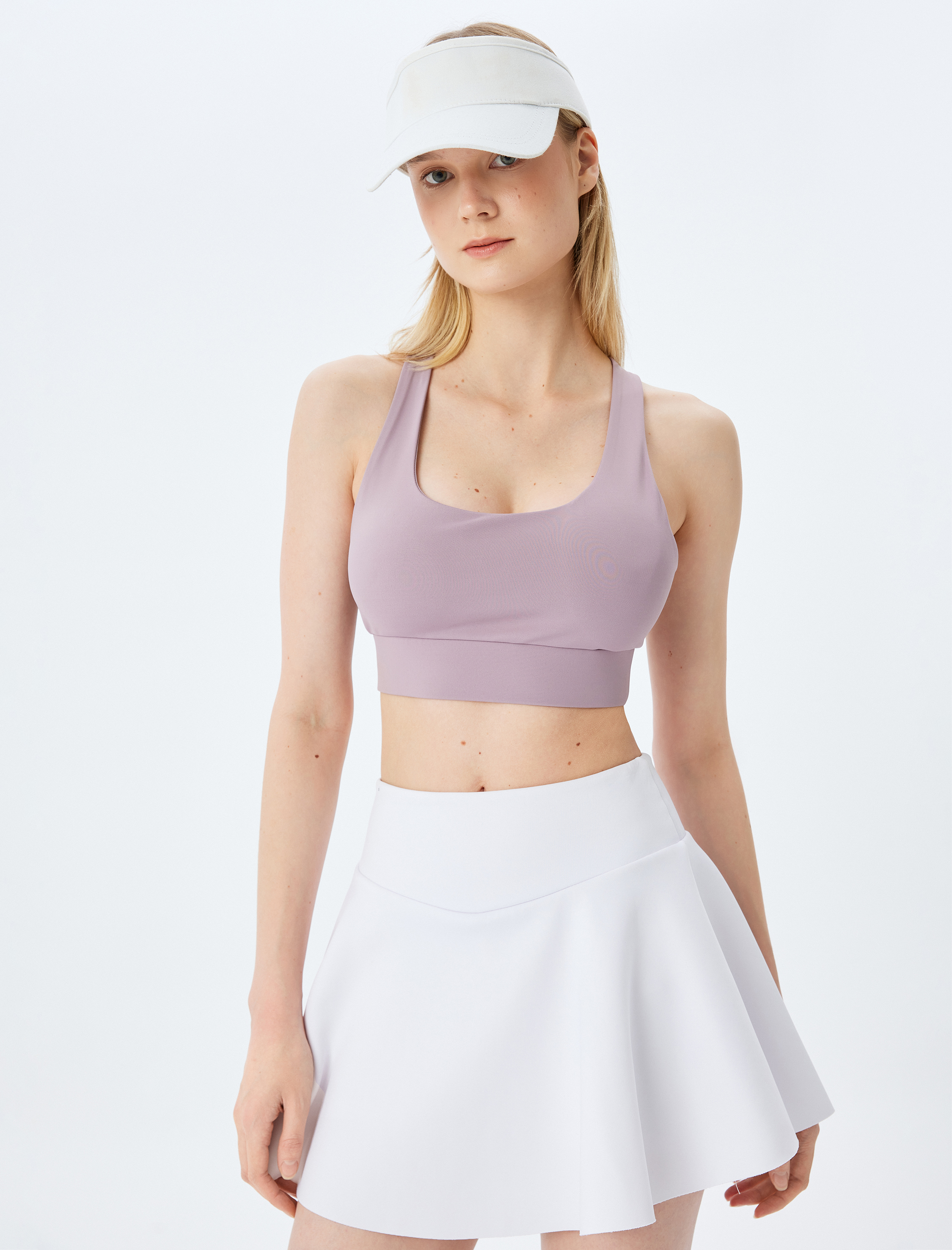   Kare Yaka Çapraz Askılı Slim Fit Sporcu Sütyeni