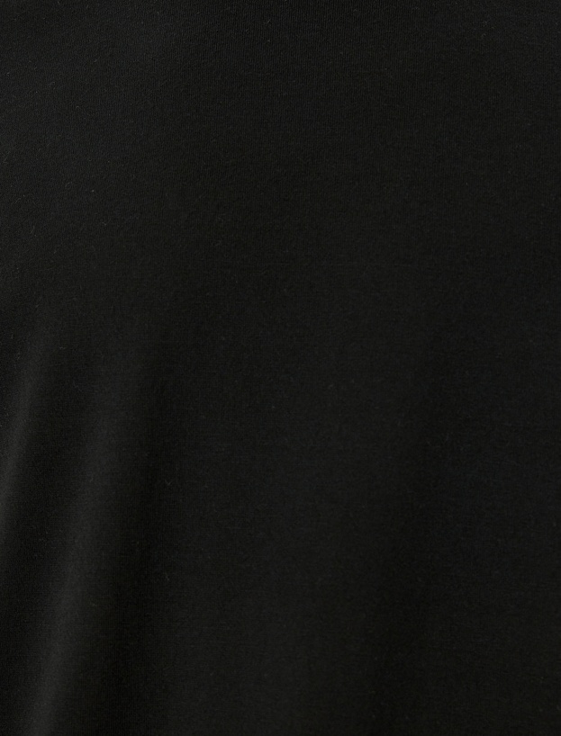 Bisiklet Yaka Kısa Kollu Viskon Karışımlı Basic Slim Fit Tişört_5