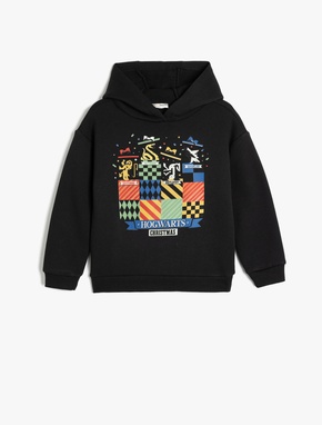 Harry Potter Baskılı Lisanslı Uzun Kollu Kapşonlu Sweatshirt