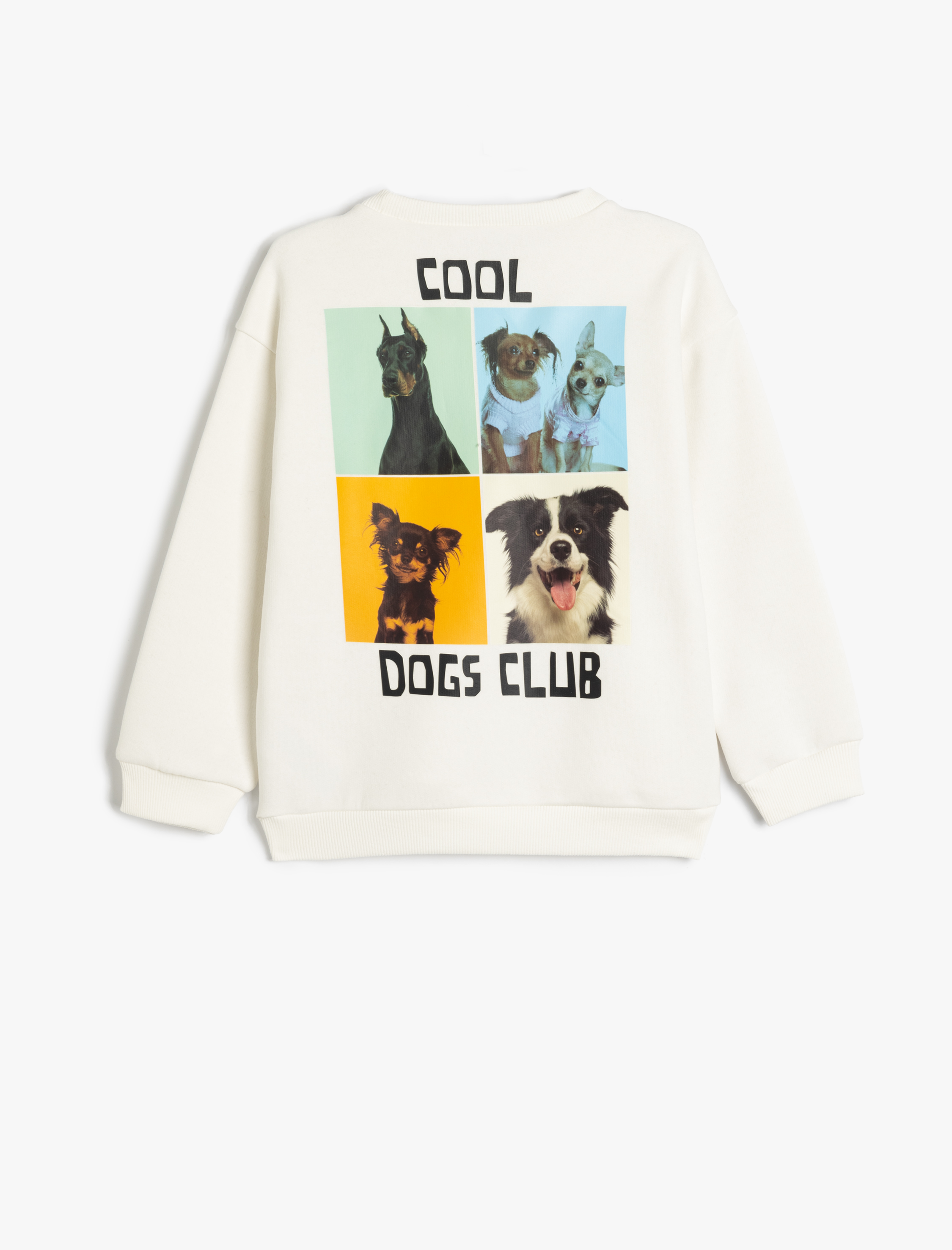  Erkek Çocuk Oversize Sweatshirt Slogan Baskılı Uzun Kollu Bisiklet Yaka Şardonlu