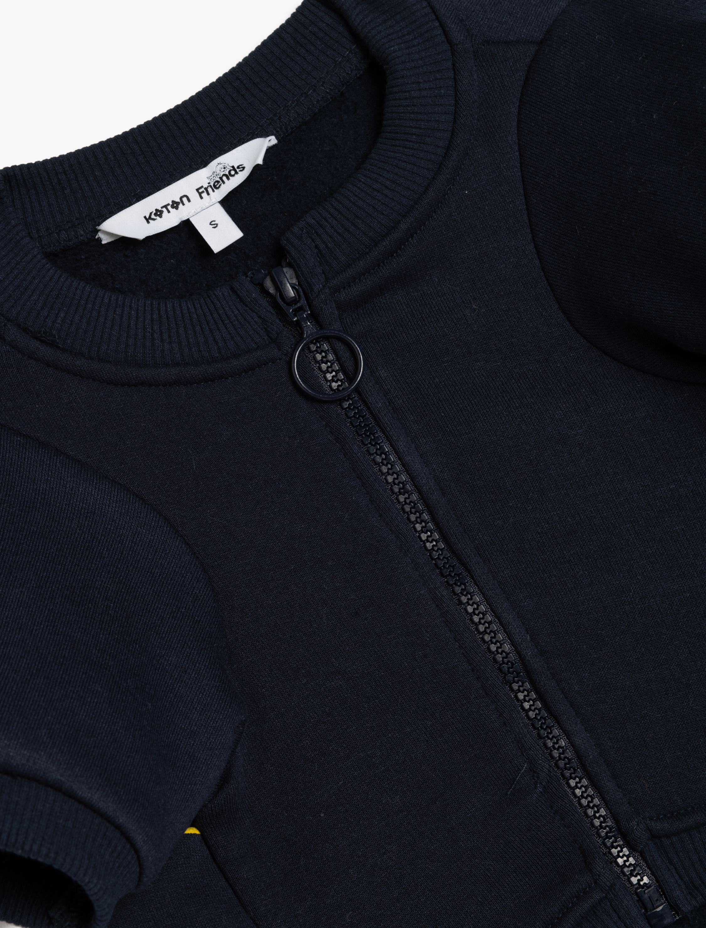   Şardonlu Fermuarlı Arkası Baskılı Köpek Sweatshirt