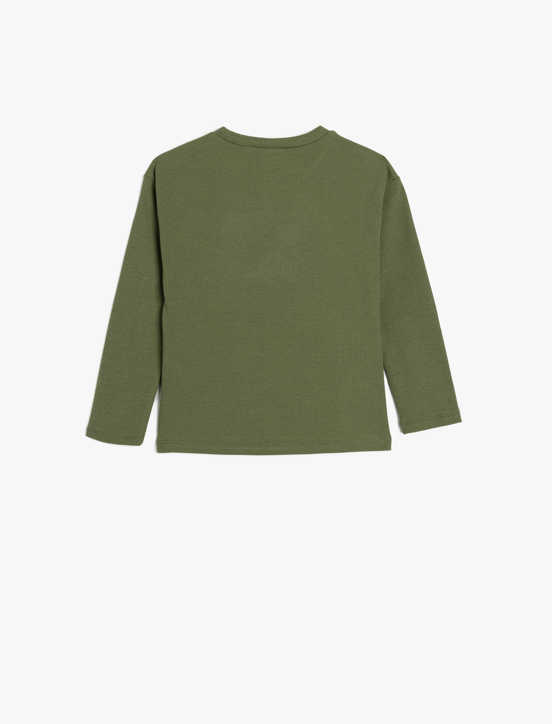  Kız Bebek Uzun Kollu Bisiklet Yaka Köpek Baskılı Pamuklu Tişört