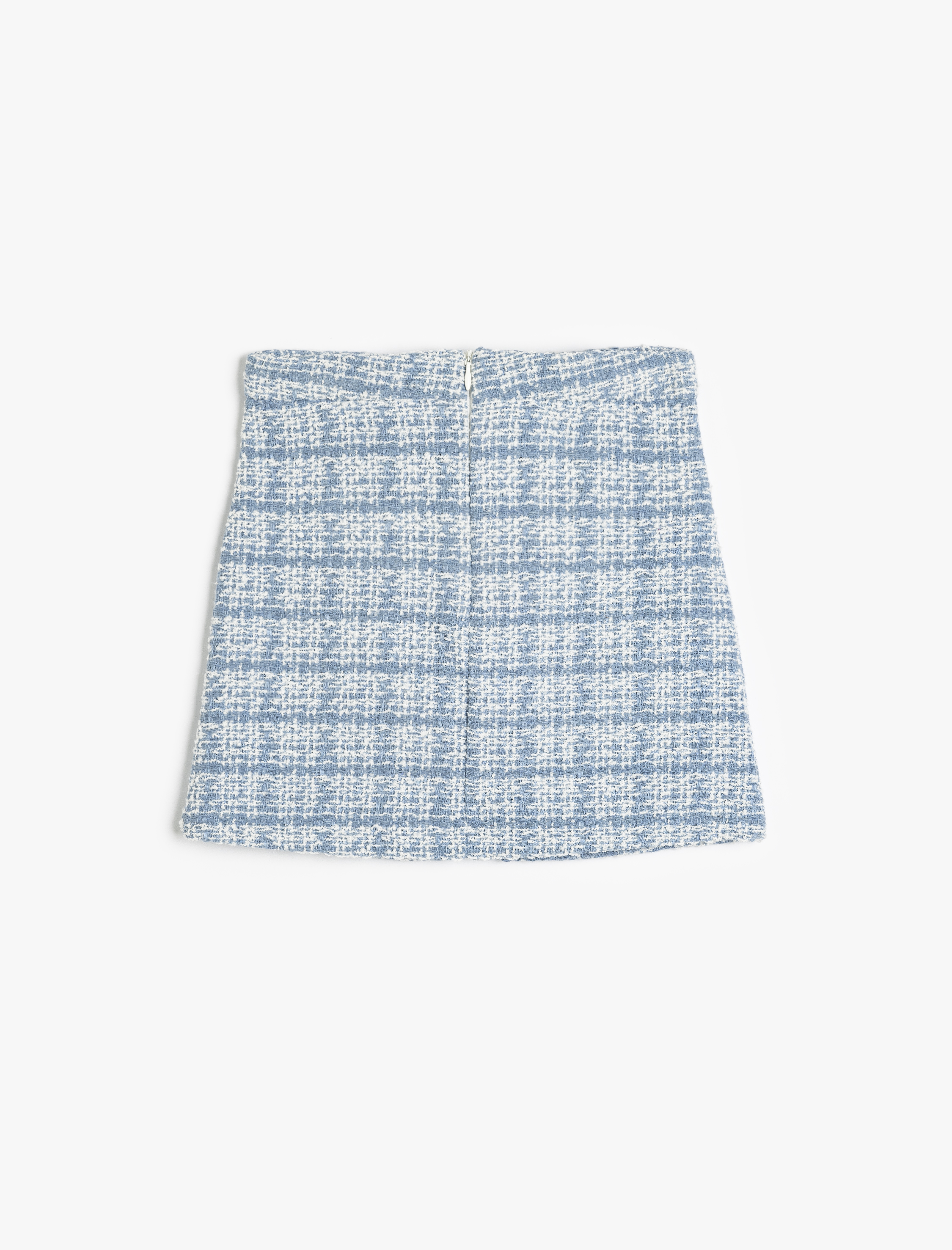 Kız Çocuk Tüvit Etek Çiçekli Düğme Detaylı