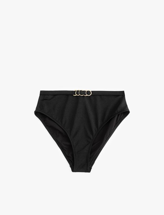 Aksesuar Detaylı Yüksek Bel Bikini Altı_0