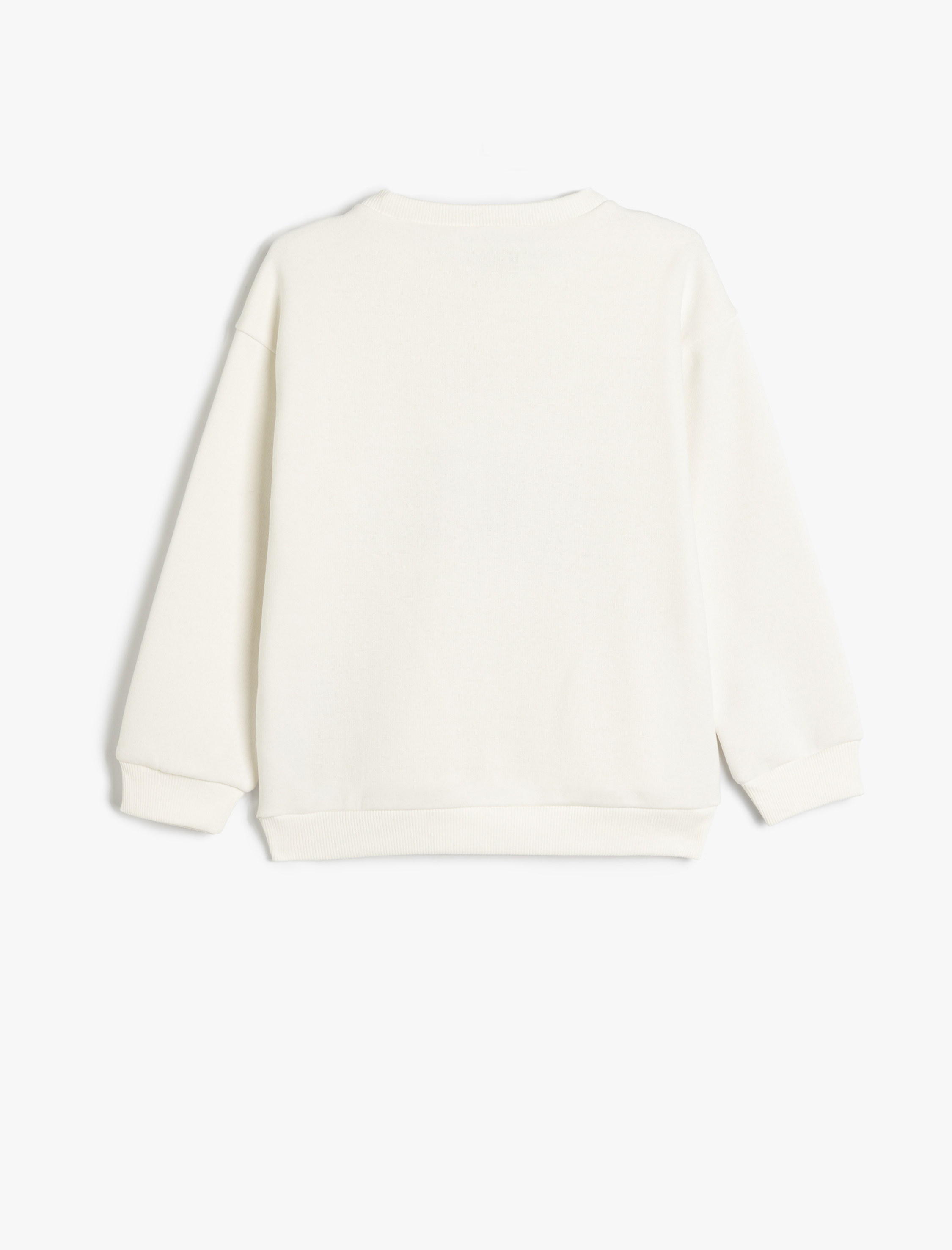  Erkek Çocuk Oversize Sweatshirt Hayvanlar Baskılı Uzun Kollu Bisiklet Yaka Şardonlu