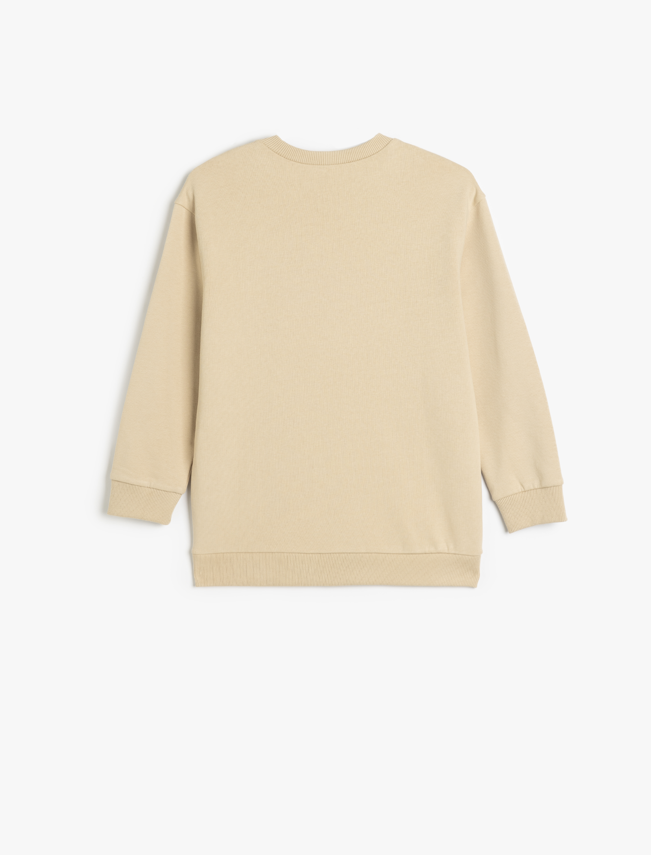  Erkek Çocuk Pamuklu Şardonlu Geyik Baskılı Oversize Uzun Kollu Sweatshirt