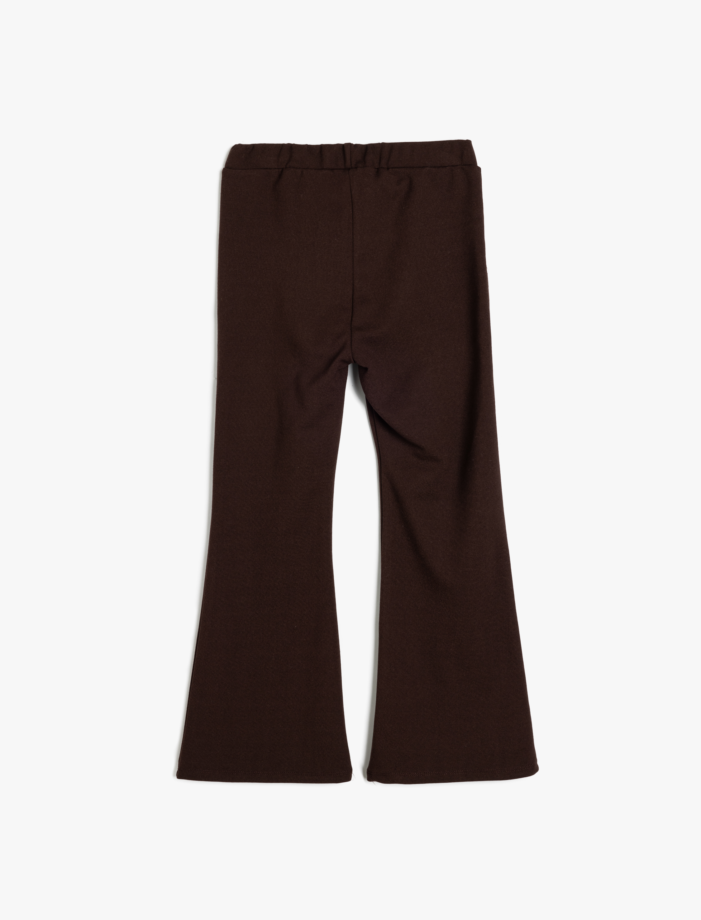  Kız Çocuk Beli Lastikli İspanyol Paça Viskon Karışımlı Basic Tayt