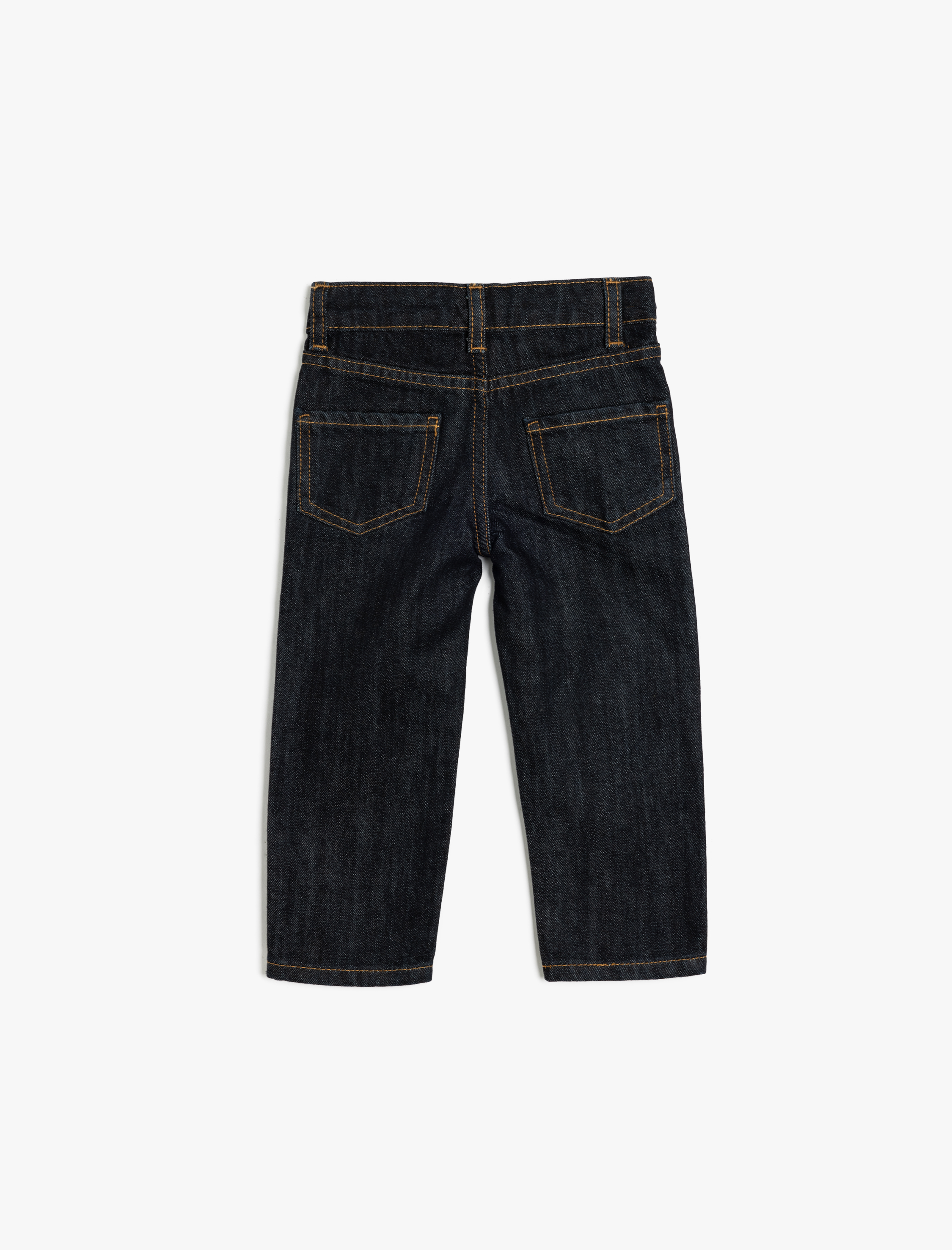 Erkek Bebek Kot Pantolon Cep Detaylı Beli Lastikli Pamuklu