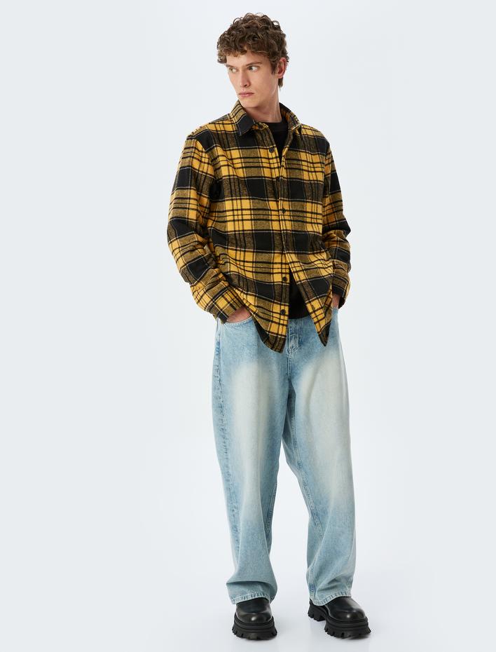  Uzun Kollu Regular Fit Ekose Oduncu Gömleği