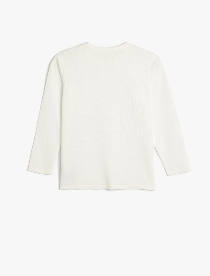 Erkek Çocuk Uzun Kollu Bisiklet Yaka Basic Tişört