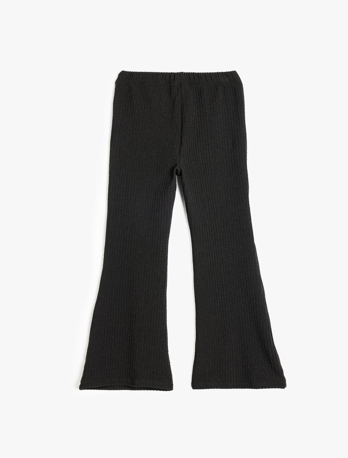 Kız Çocuk İspanyol Paça Basic Pantolon