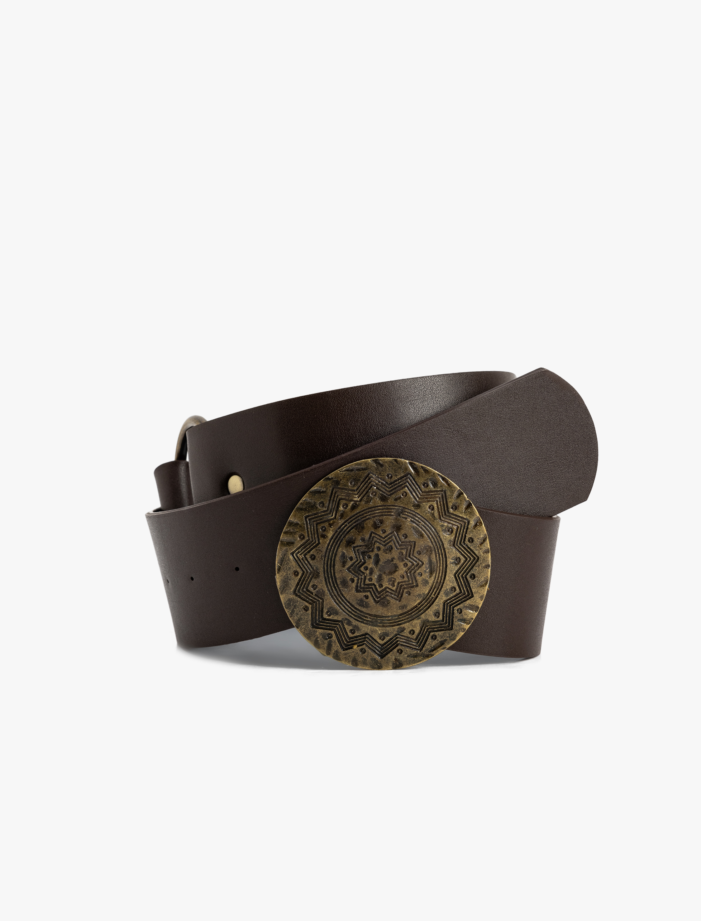  Kadın Suni Deri Metal Toka Detaylı Etnik Kemer