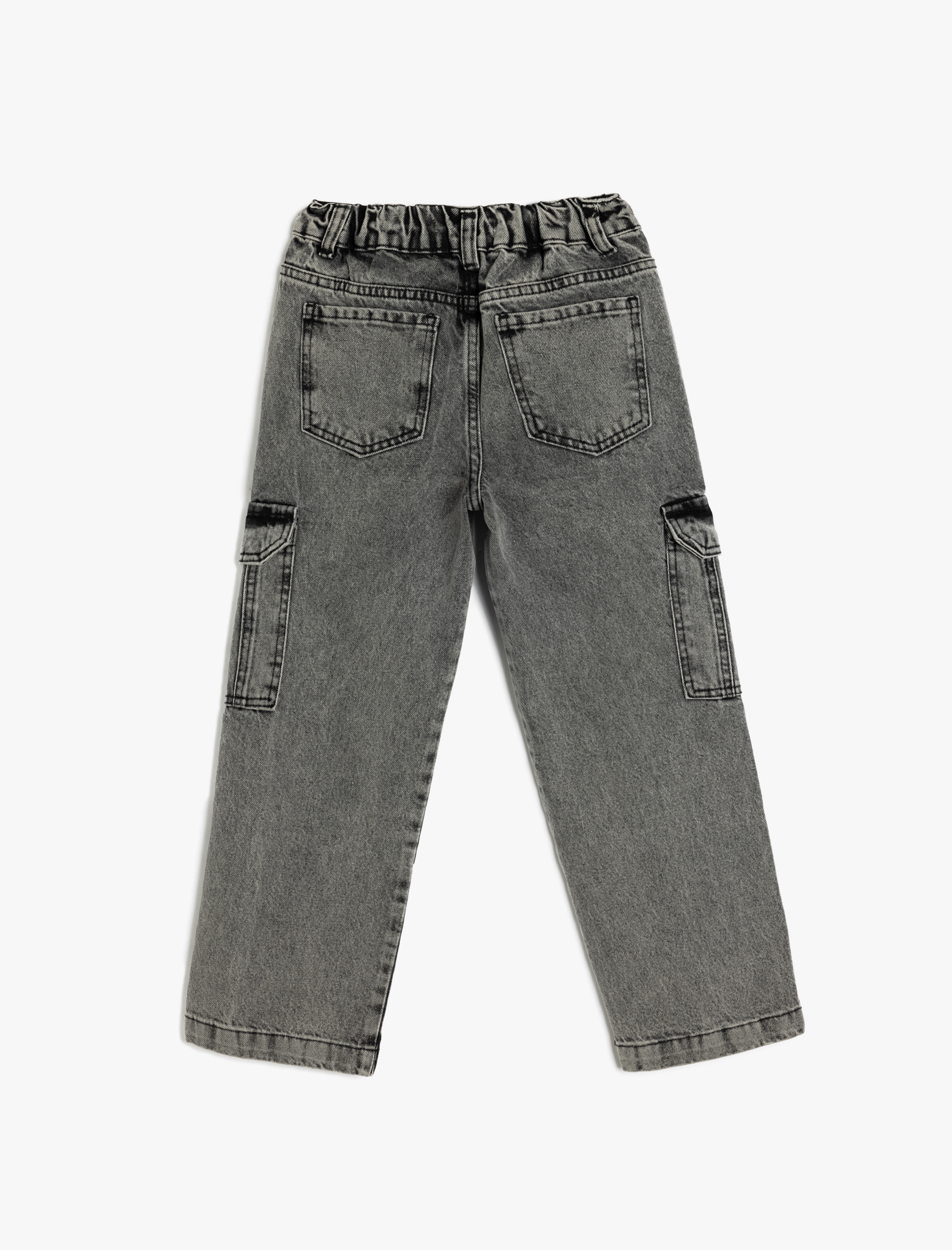  Erkek Çocuk Pamuklu Cep Detaylı Düşük Bel Denim Pantolon