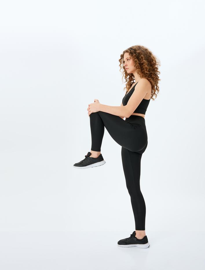  Yüksek Bel Slim Fit Spor Tayt