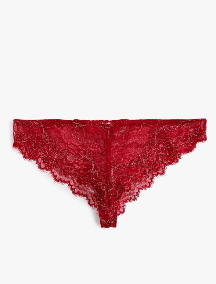  Dantel Detaylı Brazilian Külot