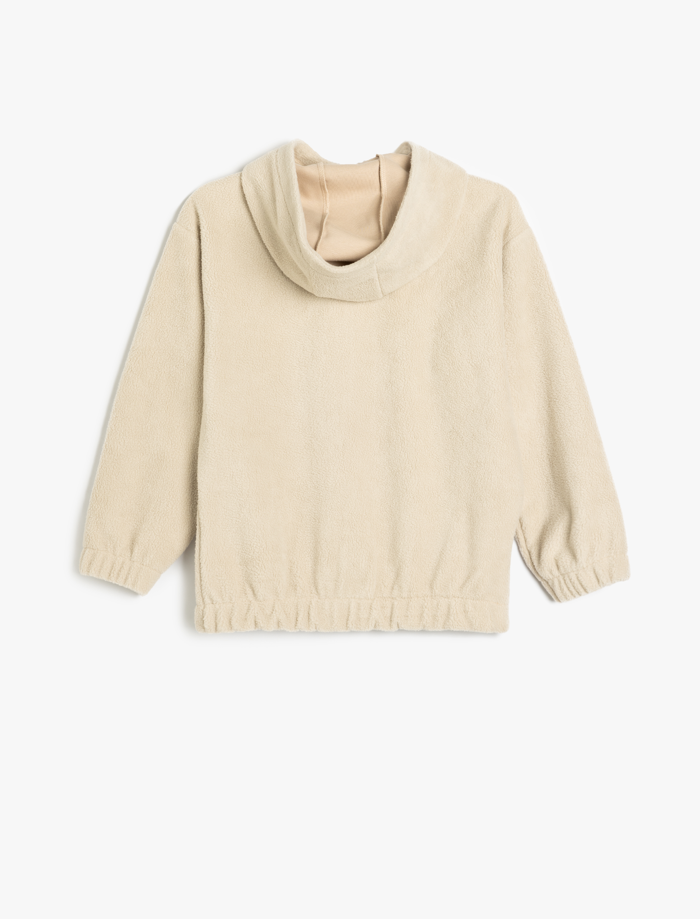  Erkek Çocuk Fermuarlı Cep Detaylı Uzun Kollu Basic Kapşonlu Sweatshirt