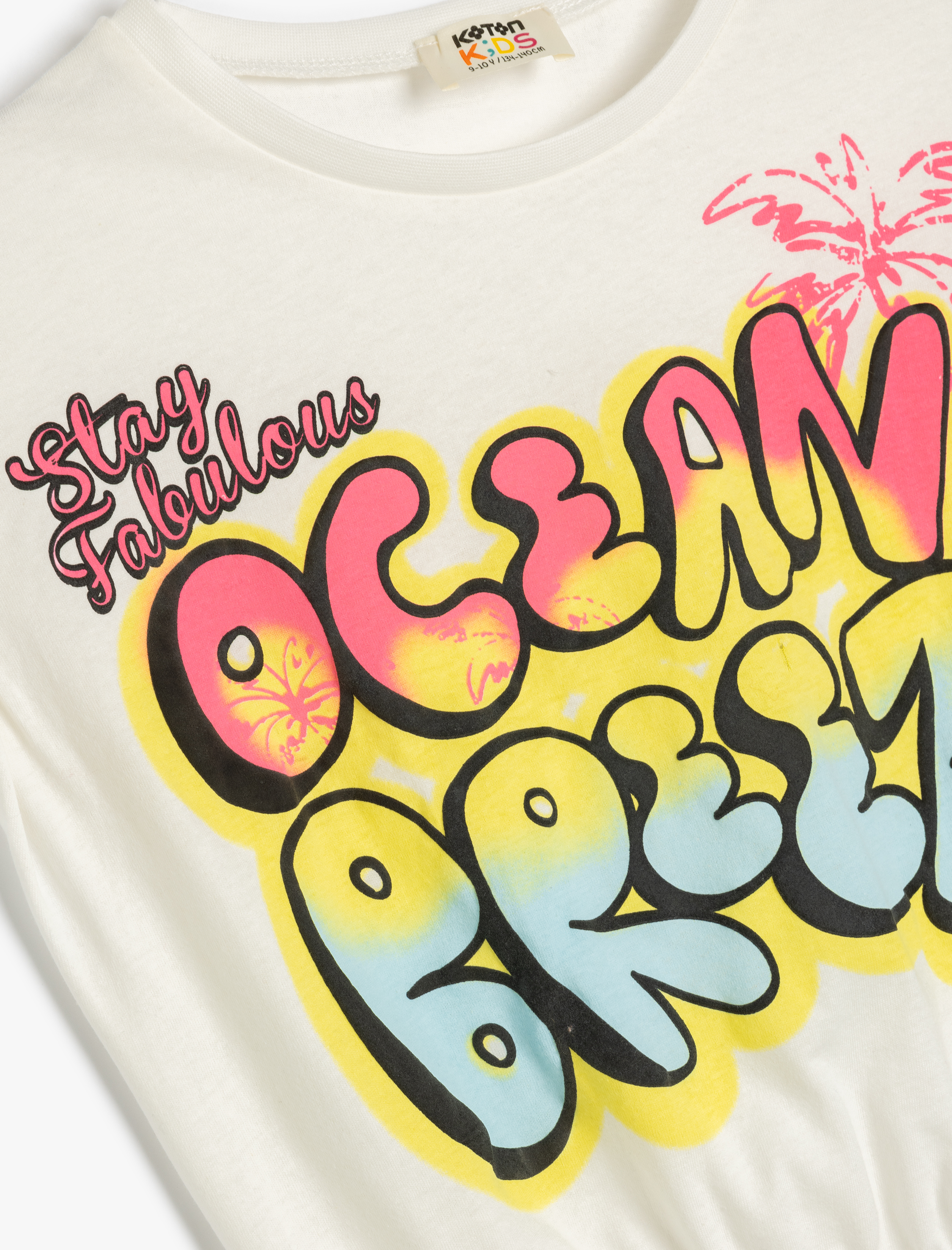  Kız Çocuk Kolsuz Crop Tişört Bisiklet Yaka Grafiti Baskılı Beli Lastikli Pamuklu