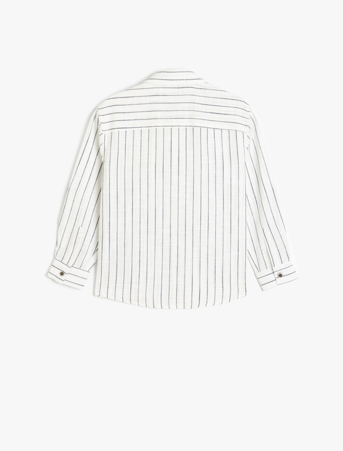 Erkek Çocuk Gömlek Uzun Kollu Düğmeli Pamuklu