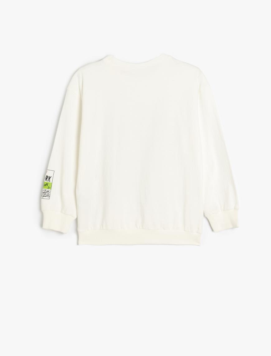  Erkek Çocuk Örümcek Adam Sweatshirt Baskılı Lisanslı Uzun Kollu Pamuklu