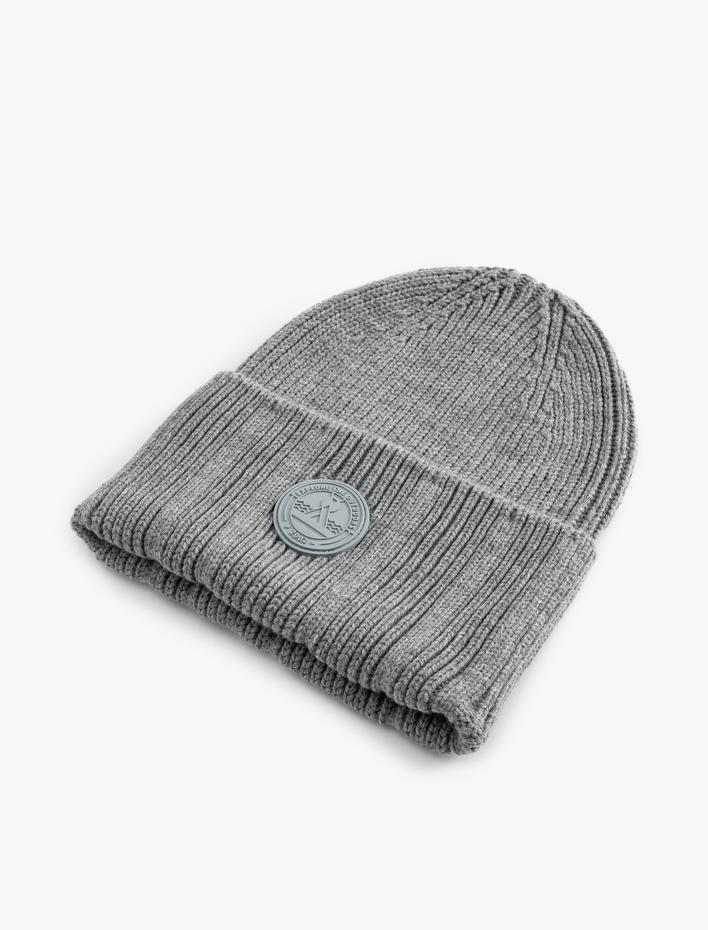 Erkek Etiket Detaylı Katlı Bere