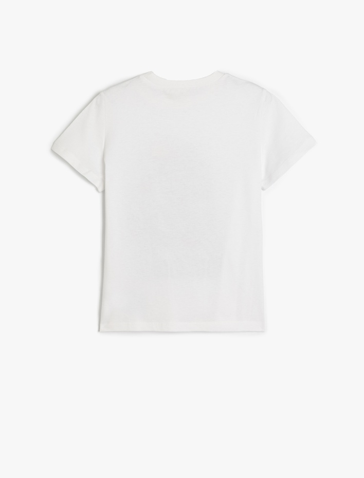 Erkek Çocuk Tişört Spor Baskılı Kısa Kollu Bisiklet Yaka Pamuklu