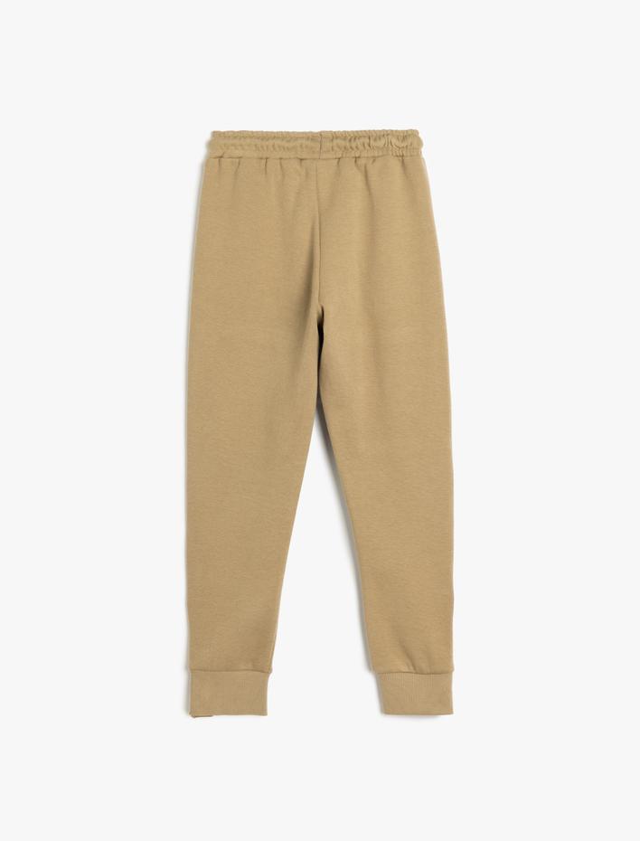 Erkek Çocuk Fermuar Detaylı Cepli Beli Bağlamalı Pamuklu Jogger Eşofman Altı