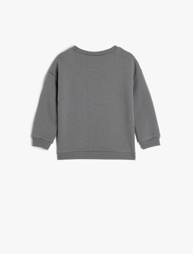 Batman Sweatshirt Lisanslı Uzun Kollu Bisiklet Yaka Pamuklu Şardonlu_1