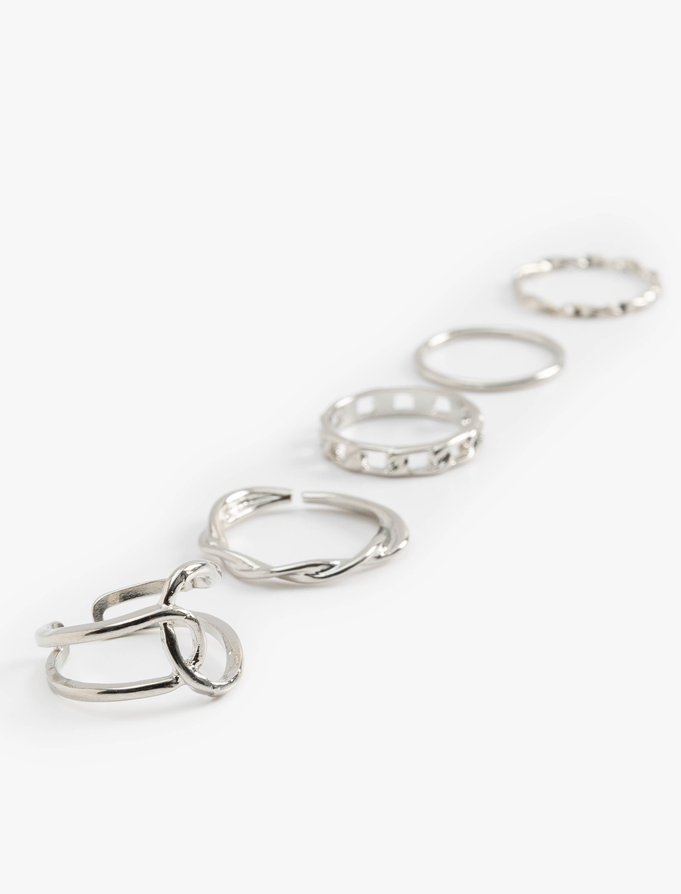  Kadın Burgu 5'li Yüzük Seti