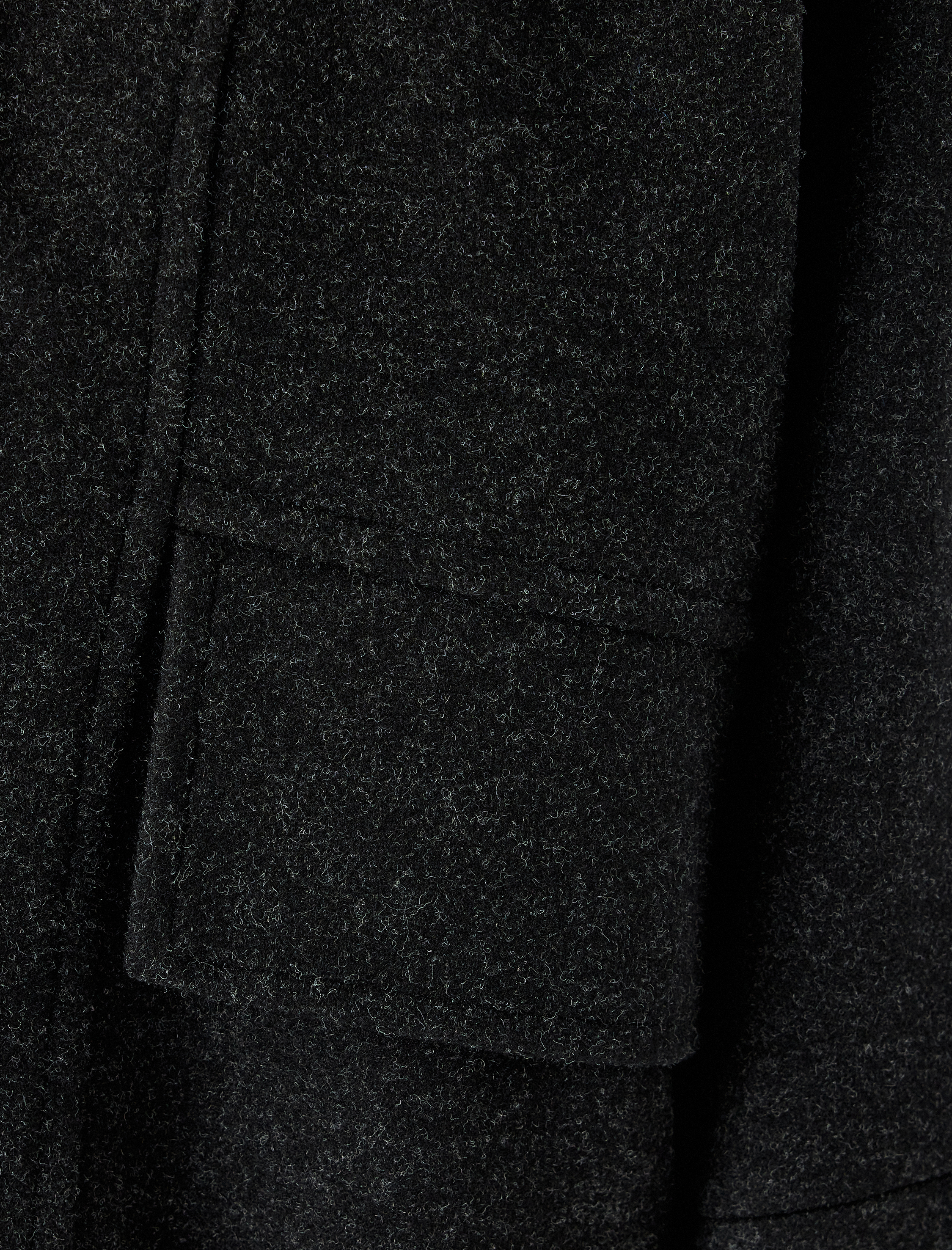   Klasik Yaka Fermuarlı Cep Detaylı Oversize Ceket