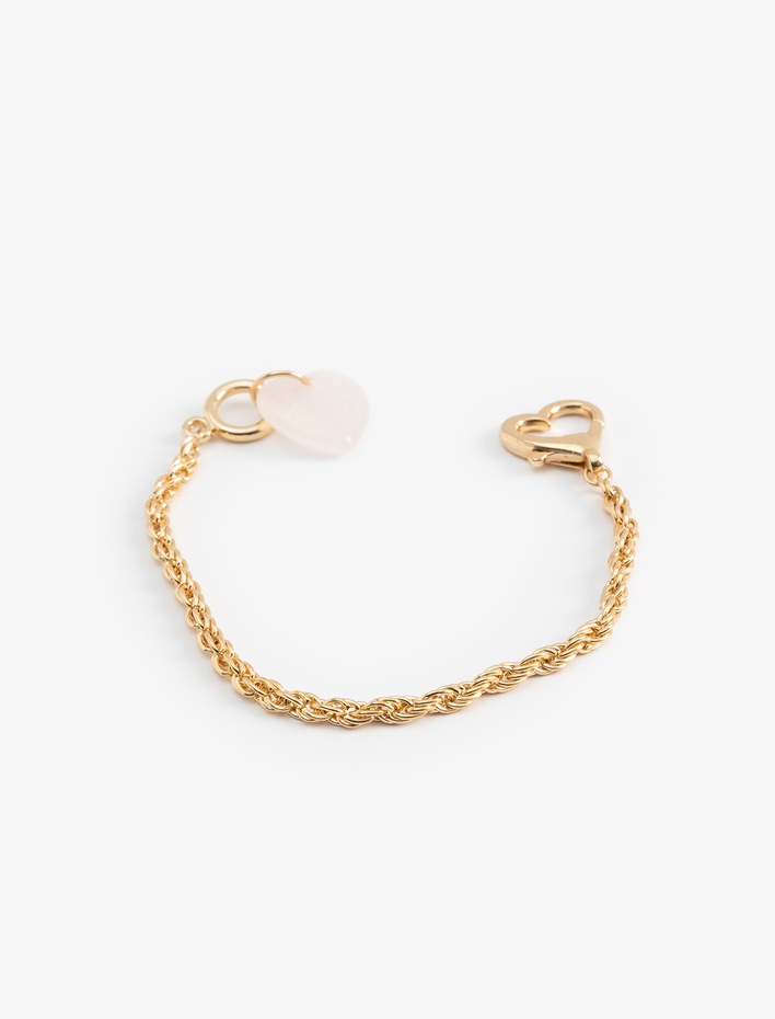 Kadın Kalp Detaylı Zincir Bileklik